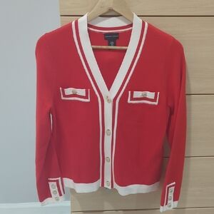 Red and White Women's Sweater